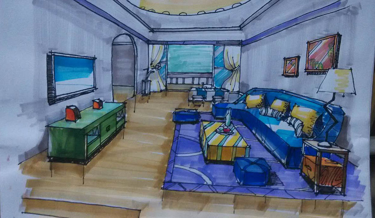 个人手绘作品（图ZMTA1MzkyMDQw） - 家装设计 - 站酷设计师DJ赞仔原创素材 - 站酷ZCOOL