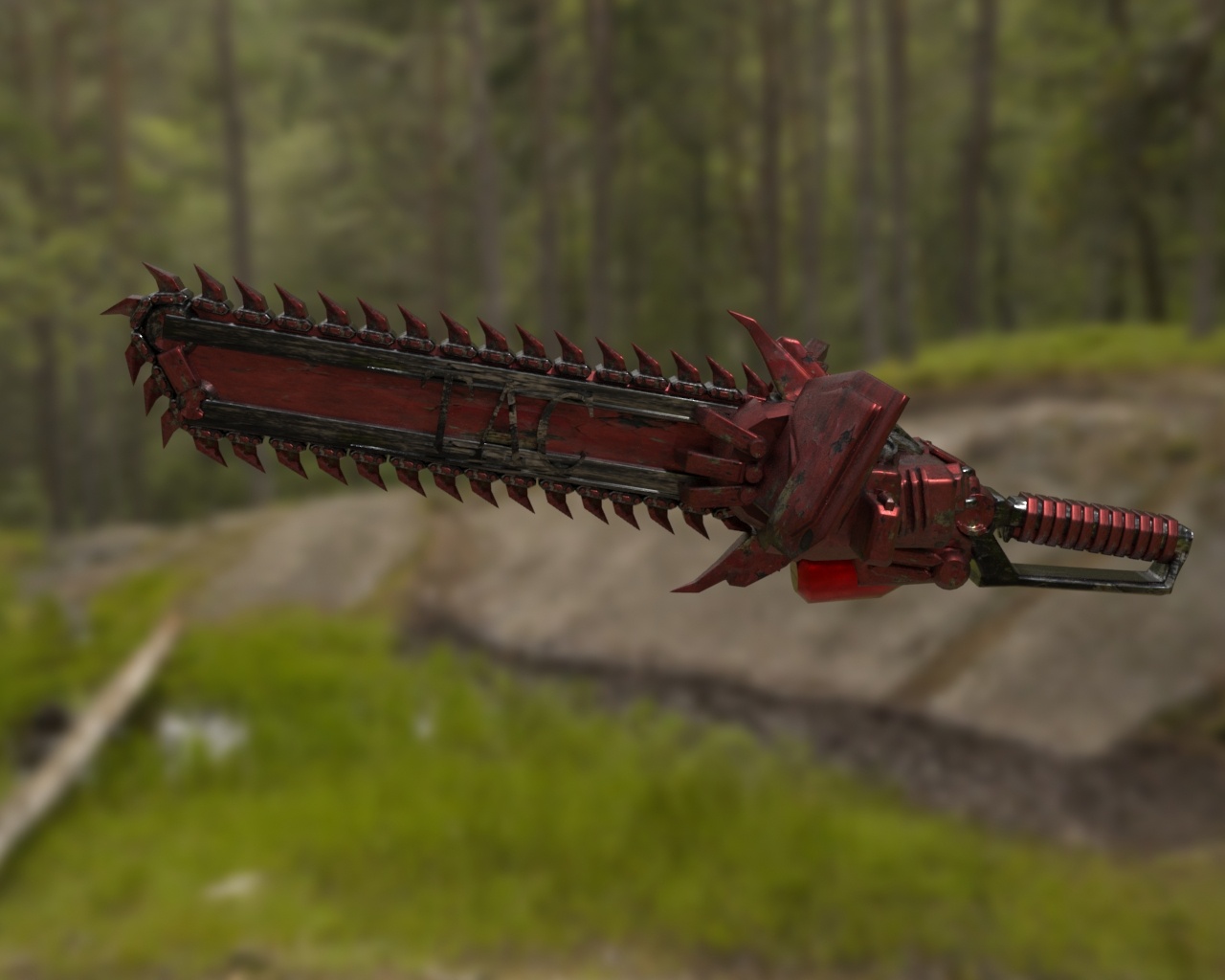 电锯巨剑明亮色|三维|机械/交通|里克杰克森 - 原创作品 - 站酷