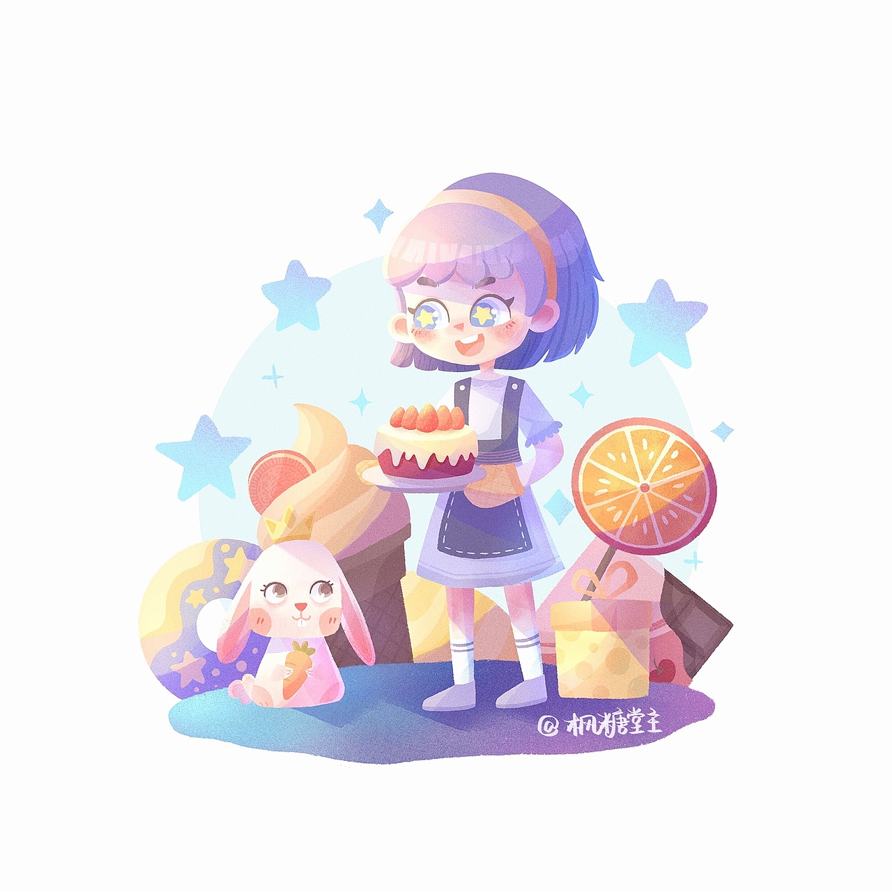 甜点派对（图ZMjE3ODE2MTg0） - 儿童插画 - 站酷设计师枫糖堂主原创素材 - 站酷ZCOOL