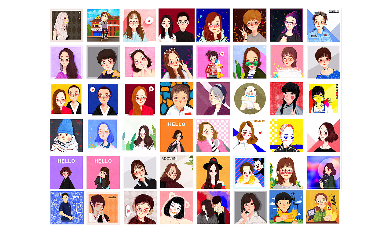 板绘头像大杂烩