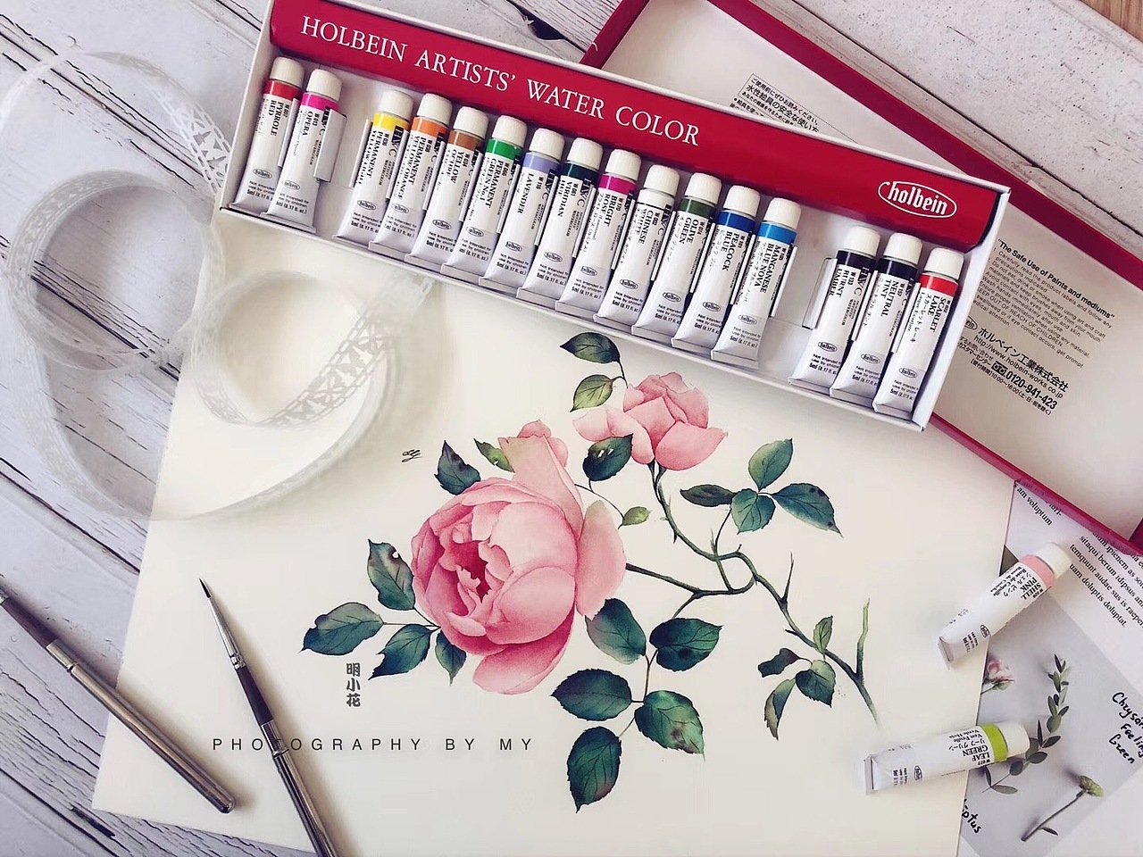 小花的水彩～略施粉黛～（图ZMTM0NjE4OTky） - 绘画 - 站酷设计师明小花原创素材 - 站酷ZCOOL