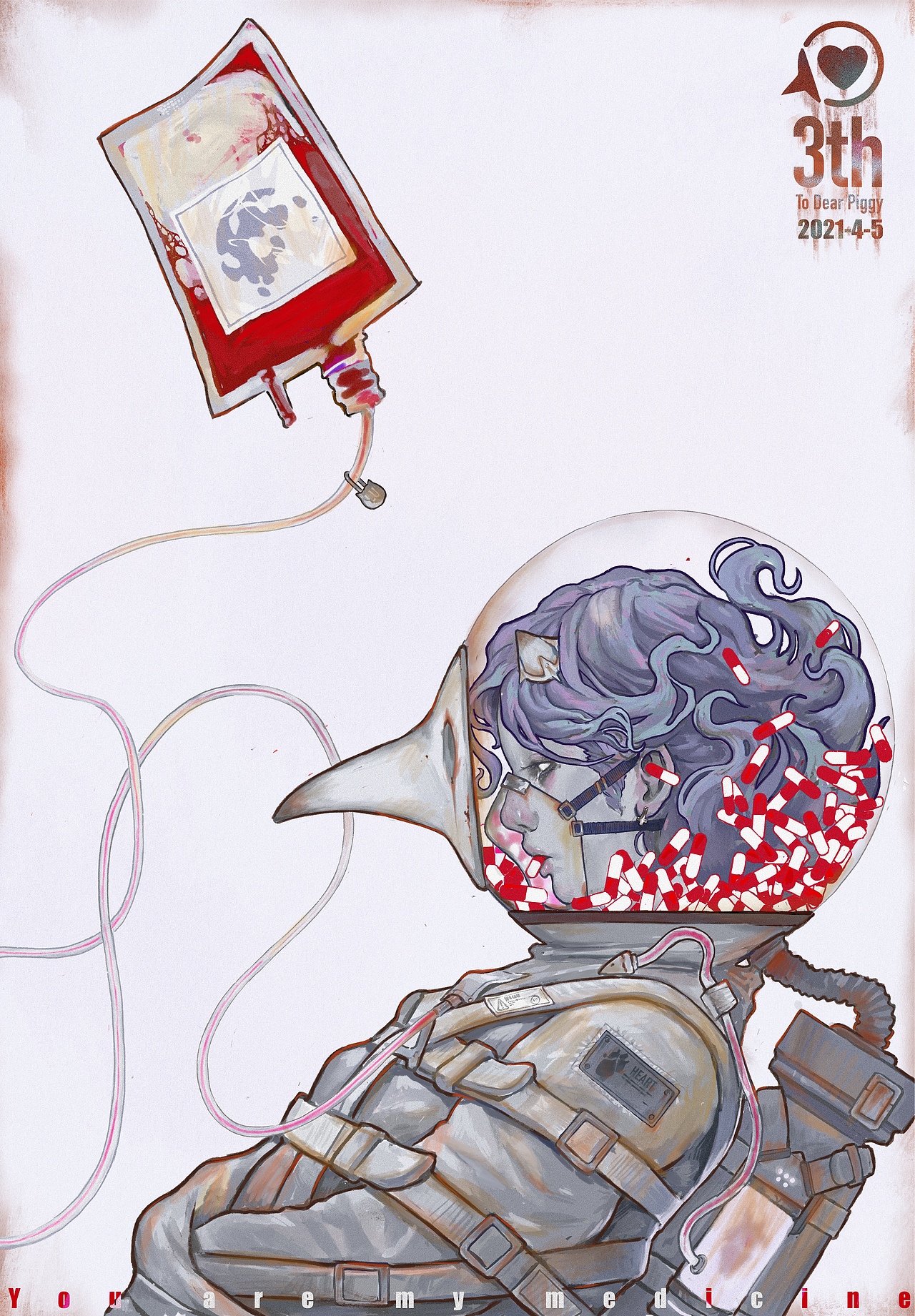 漫游太空的精神病少女——You are my medicine（图ZMjUwODc2NDEy） - 概念设定 - 站酷设计师Nightsays原创素材 - 站酷ZCOOL