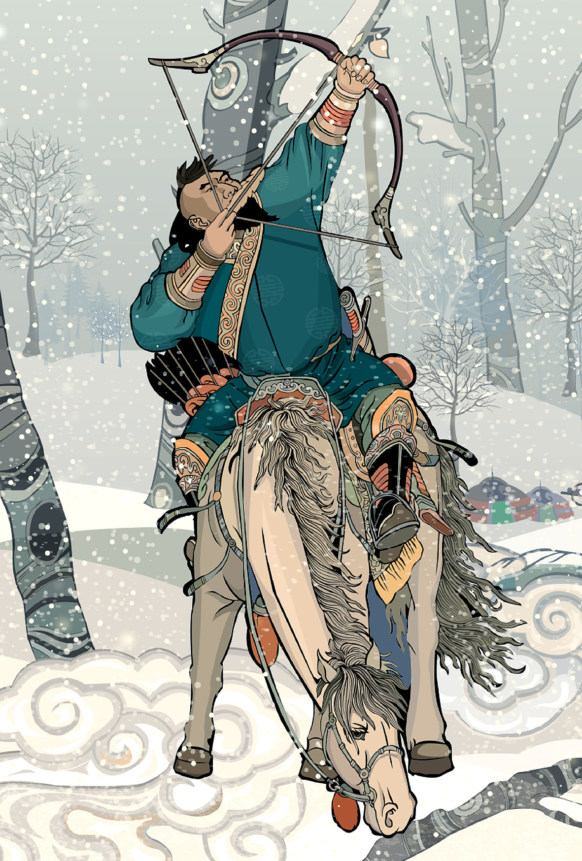 在成吉思汗时期,蒙古人在成吉思汗的率领下再度统一草原各部落,建立了