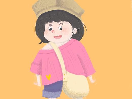 背背包的小姑娘（个人主页-ZMzE0NzgyMDg=） - 儿童插画 - 站酷设计师Aya鹿小鸭原创素材 - 站酷ZCOOL