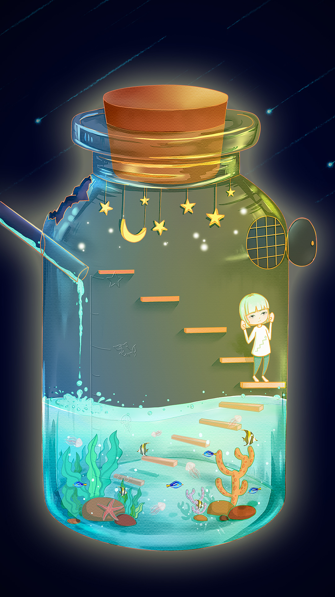 生活 · 就像一个注水的瓶子（图ZMjAwMDYzMDM2） - 商业插画 - 站酷设计师郭蝈GUO原创素材 - 站酷ZCOOL