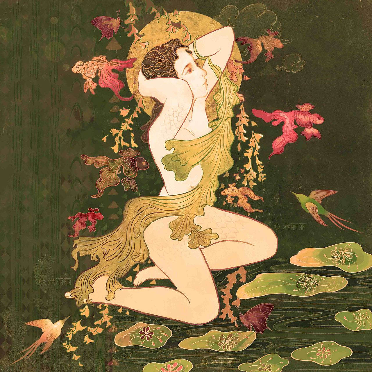 《Meditation》系列之四（图ZMjU2MzA4MDA0） - 艺术插画 - 站酷设计师Gangli港丽丽原创素材 - 站酷ZCOOL