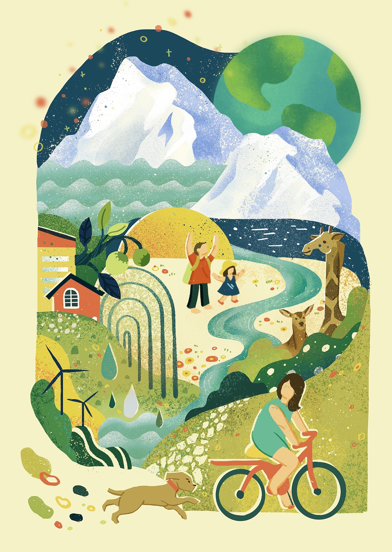 气候保护插画（图ZMzEzMDE3OTIw） - 商业插画 - 站酷设计师昨夜雨又落原创素材 - 站酷ZCOOL