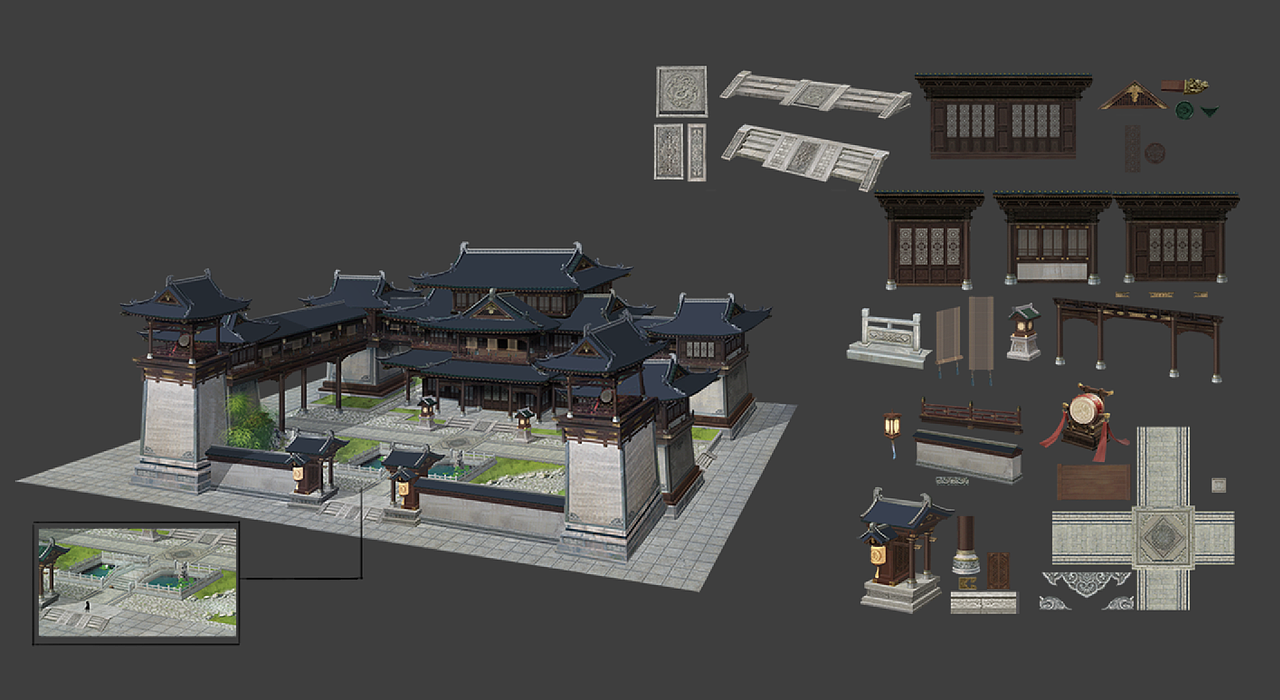 写实古风中国风场景原画设计