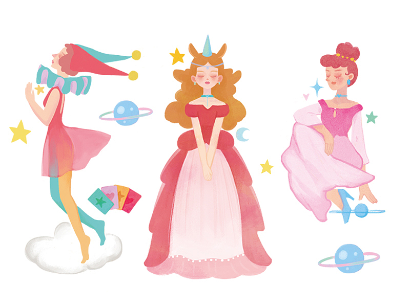 Merry Christmas~Princess（图ZMTg2NjI2OTA0） - 儿童插画 - 站酷设计师小鼠阿迟原创素材 - 站酷ZCOOL