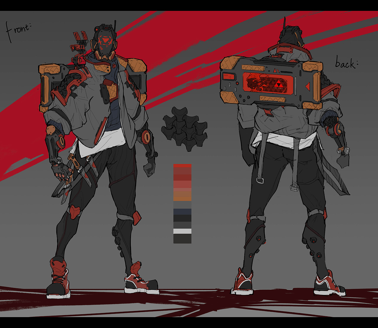 赛博朋克武士设定_咸鱼mrpin1-站酷zcool