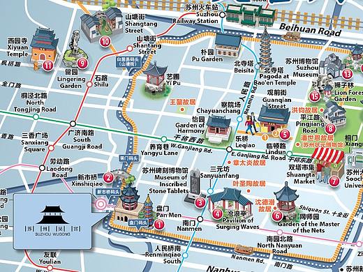 苏州吴宫酒店周边游地图