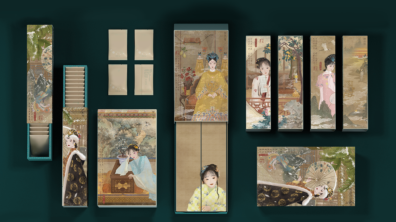 金陵十二钗/红楼梦插画（图ZMjI5NjY4NDI0） - 商业插画 - 站酷设计师王朵闲原创素材 - 站酷ZCOOL