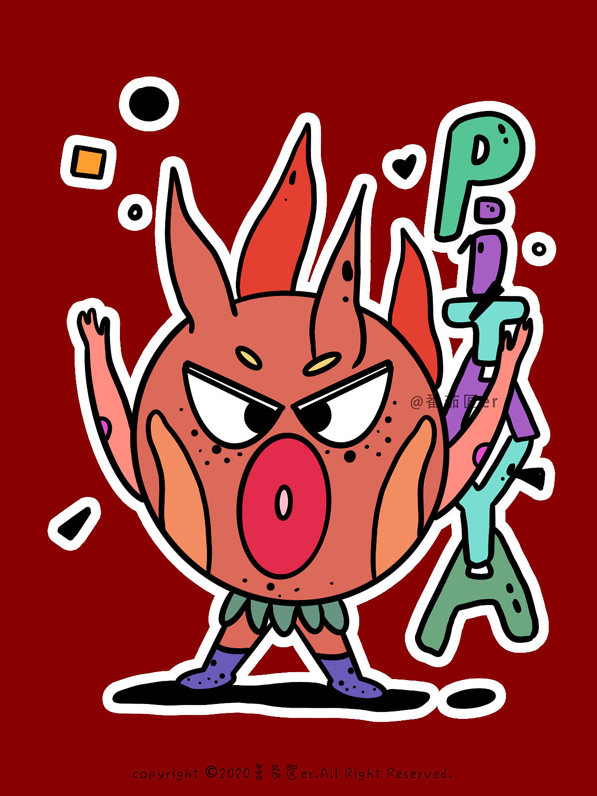 doodle原创九宫格/食物风暴（图ZMjMzOTE0ODU2） - 商业插画 - 站酷设计师番茄匠er原创素材 - 站酷ZCOOL