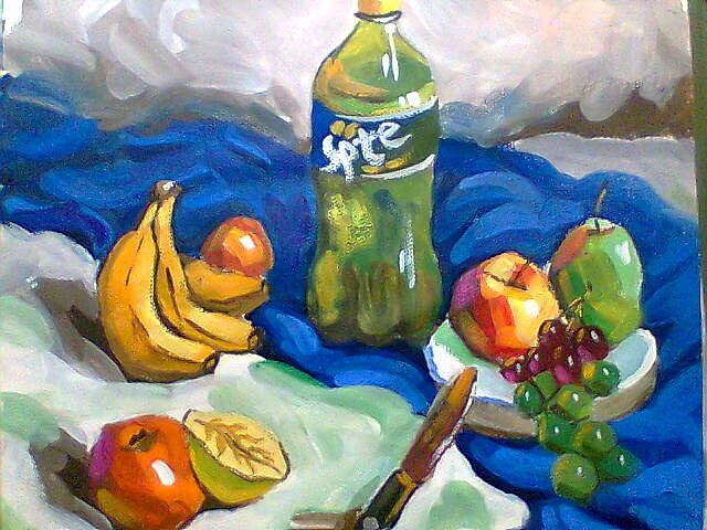 水粉静物作品(高中时期)