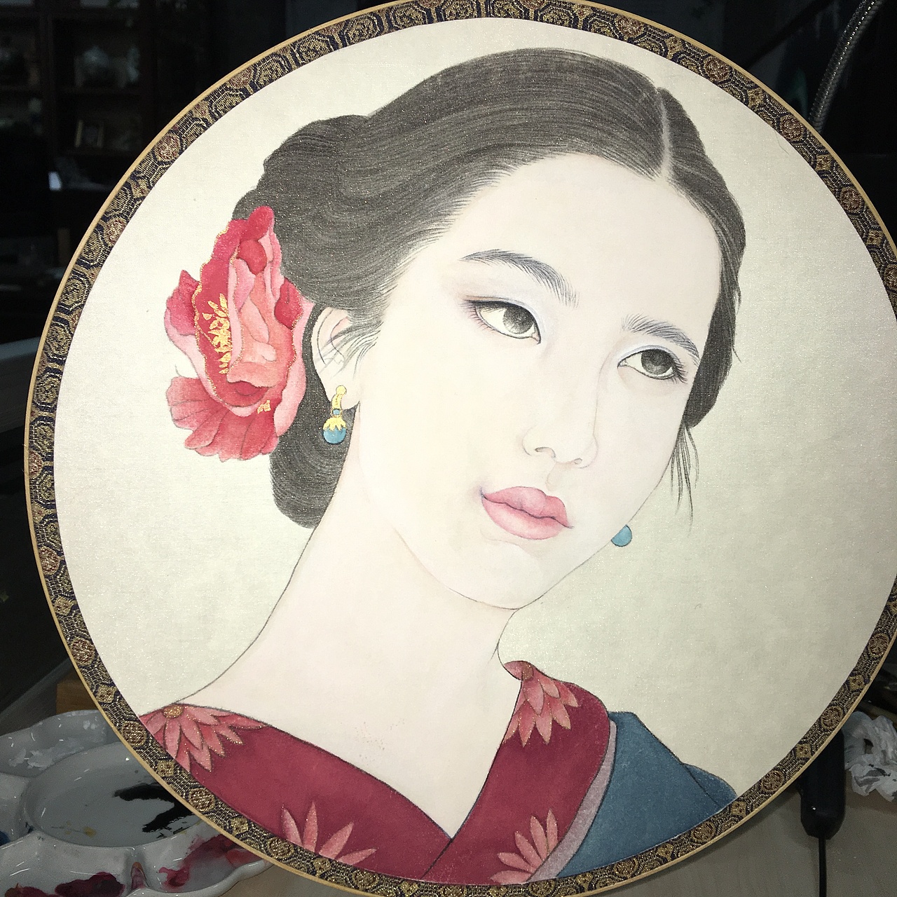 工笔人物（图ZOTc3NjA2ODg=） - 艺术插画 - 站酷设计师Shelly_T原创素材 - 站酷ZCOOL