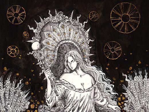 【塔羅】THE EMPRESS（個人主頁-ZNDA4MDQ5MjA=） - 藝術(shù)插畫 - 站酷設(shè)計師DScoop原創(chuàng)素材 - 站酷ZCOOL