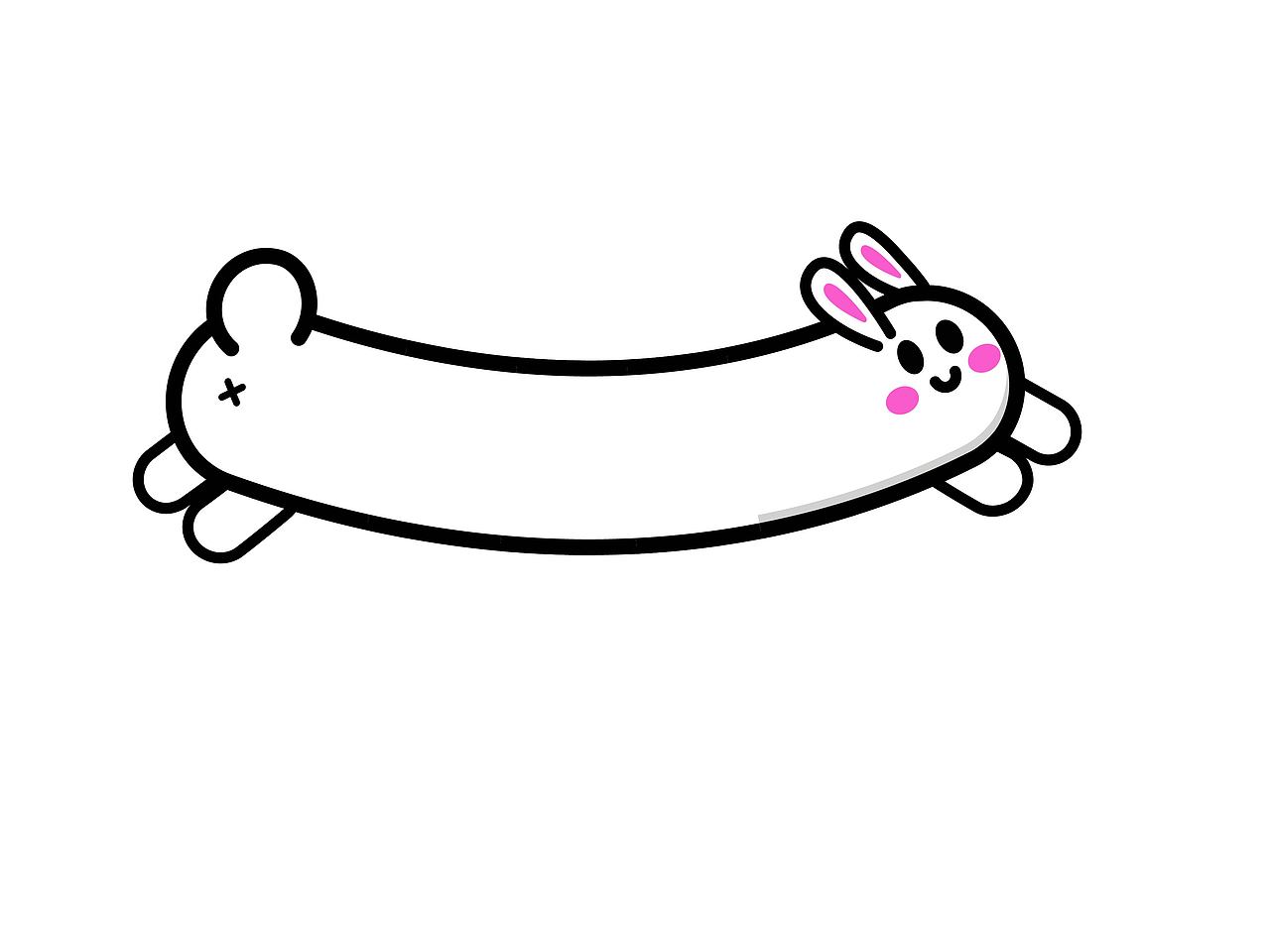 扭曲的兔子和铅笔