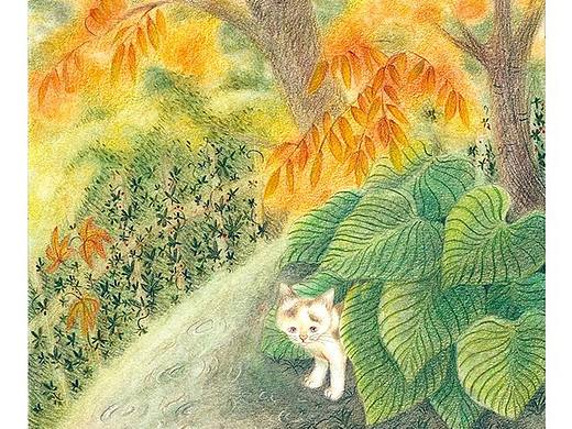 【彩铅➕色粉】孔雀绿童画