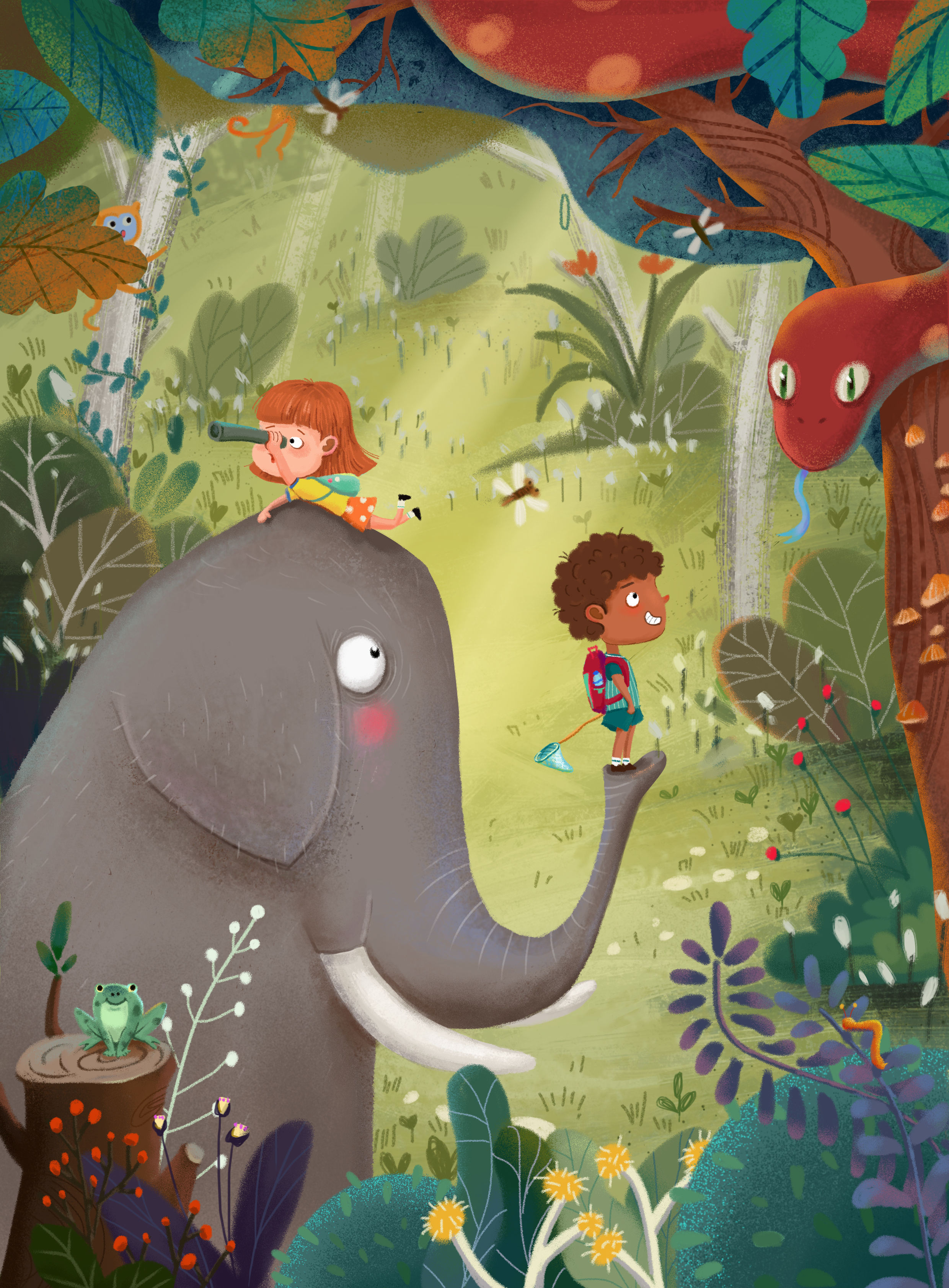 森林探险|插画|儿童插画|遛哩哩_原创作品-站酷zcool