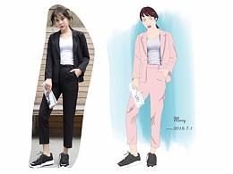 淘宝服装人物插画