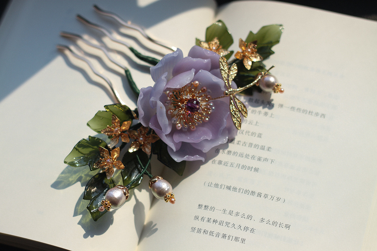 料器花——十二月花神系列发饰（图ZMjEyMzY4NTQ4） - 首饰设计 - 站酷设计师北人字原创素材 - 站酷ZCOOL