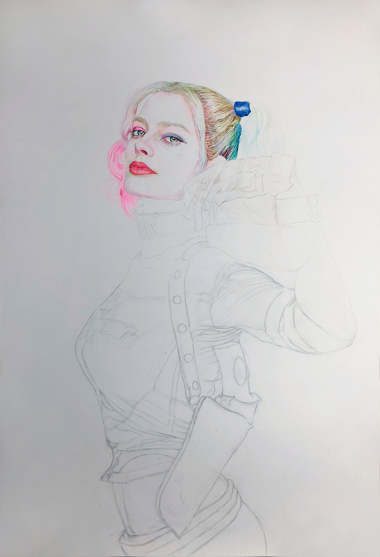 彩铅手绘x特遣队小丑女