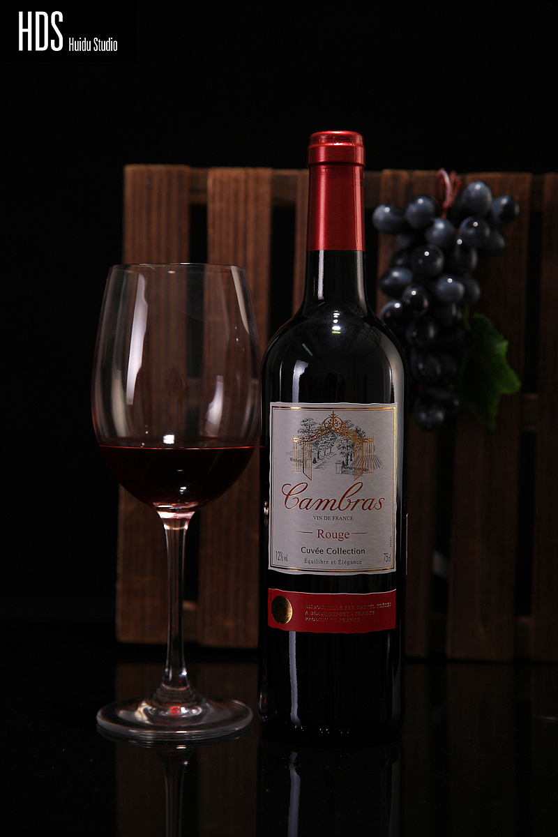 红酒静物实景拍摄
