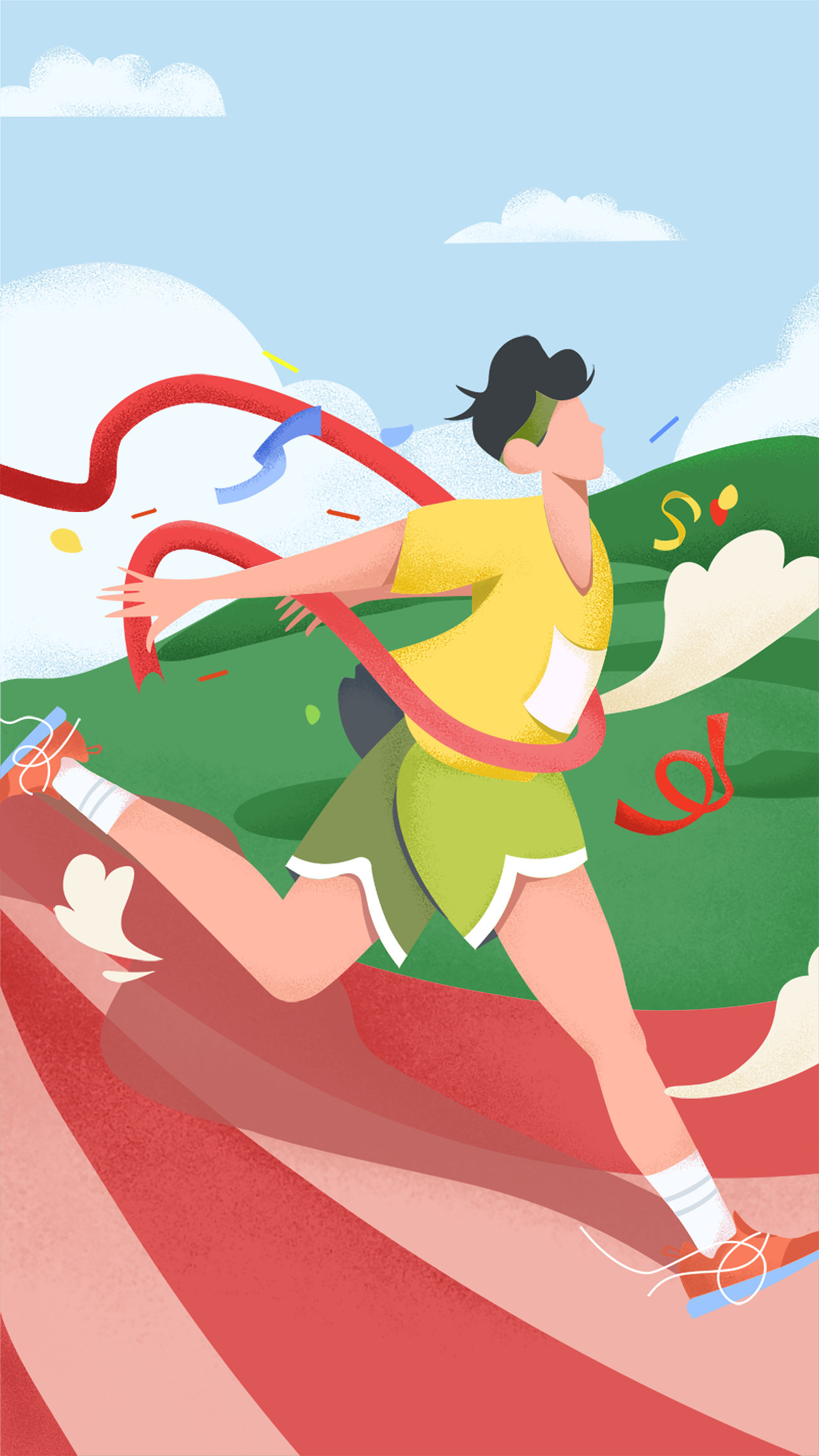 扁平化人物插画