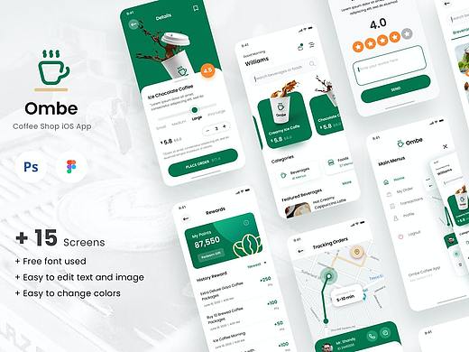 简约咖啡APP UI设计