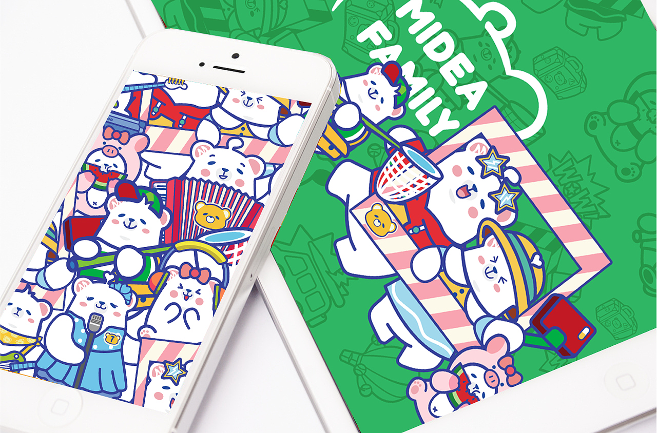 Midea Family Q版形象设计（图ZMTkwNTYyODk2） - IP形象 - 站酷设计师坦比哀多原创素材 - 站酷ZCOOL