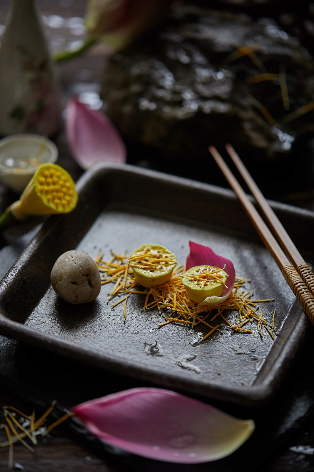 山家清供|碧筒酒,莲房鱼包