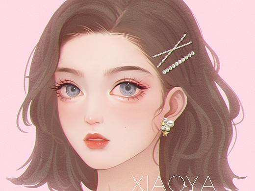少女插画头像 森系少女 手绘头像 