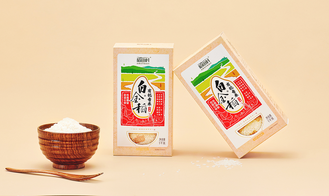 稻田村有机香米（图ZMjY5MzUxNzAw） - 包装 - 站酷设计师菡阳创意原创素材 - 站酷ZCOOL