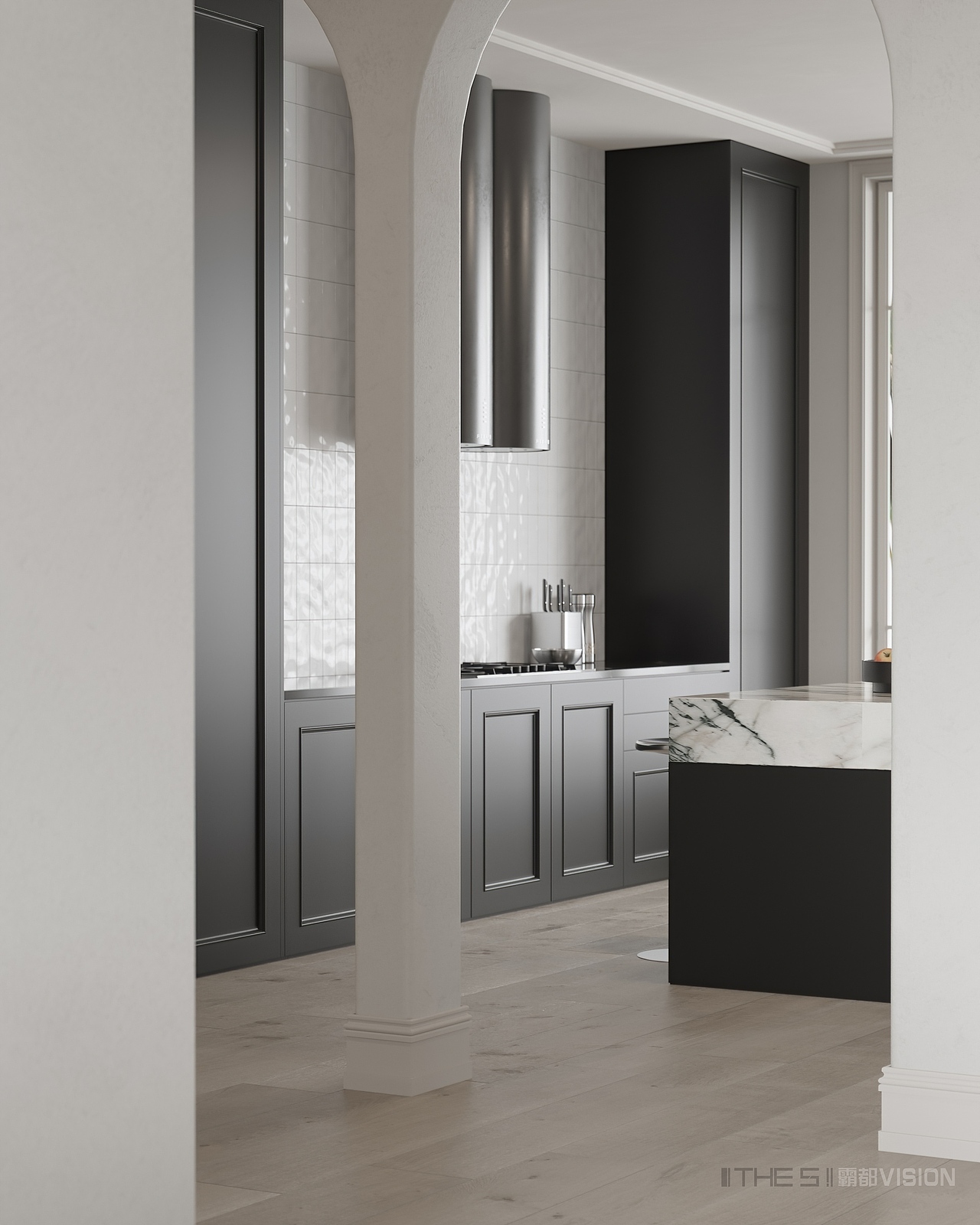 法式现代主义 铁蛋和翠花得新居 一层（图ZMjgxOTIzMTY0） - 家装设计 - 站酷设计师霸都THES原创素材 - 站酷ZCOOL