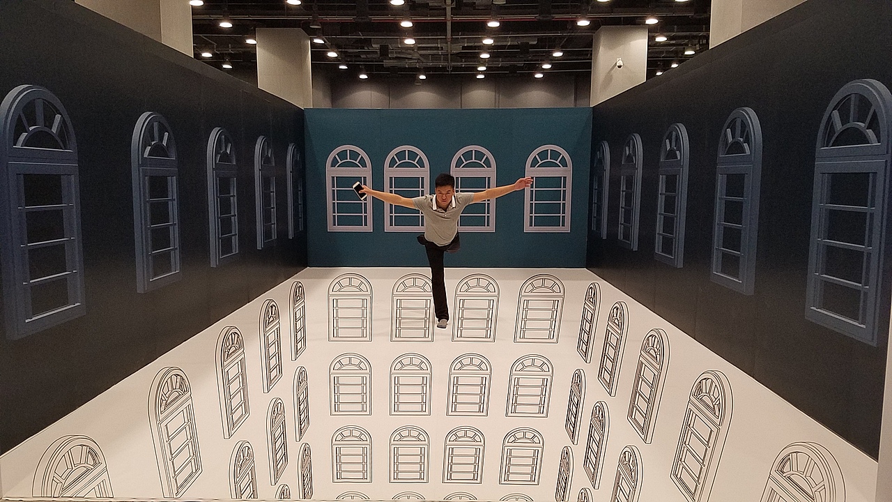 造梦.空间-3D视.错觉ART 中国科技馆VR虚拟现实展 开启另一个世界--展览现场（图ZNjE3NTgyMDg=） - 实验艺术 - 站酷设计师3D艺术馆3D壁画原创素材 - 站酷ZCOOL