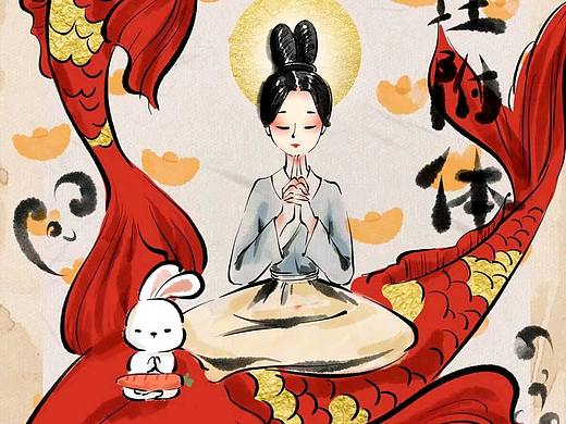 水墨古风插画 新年系列