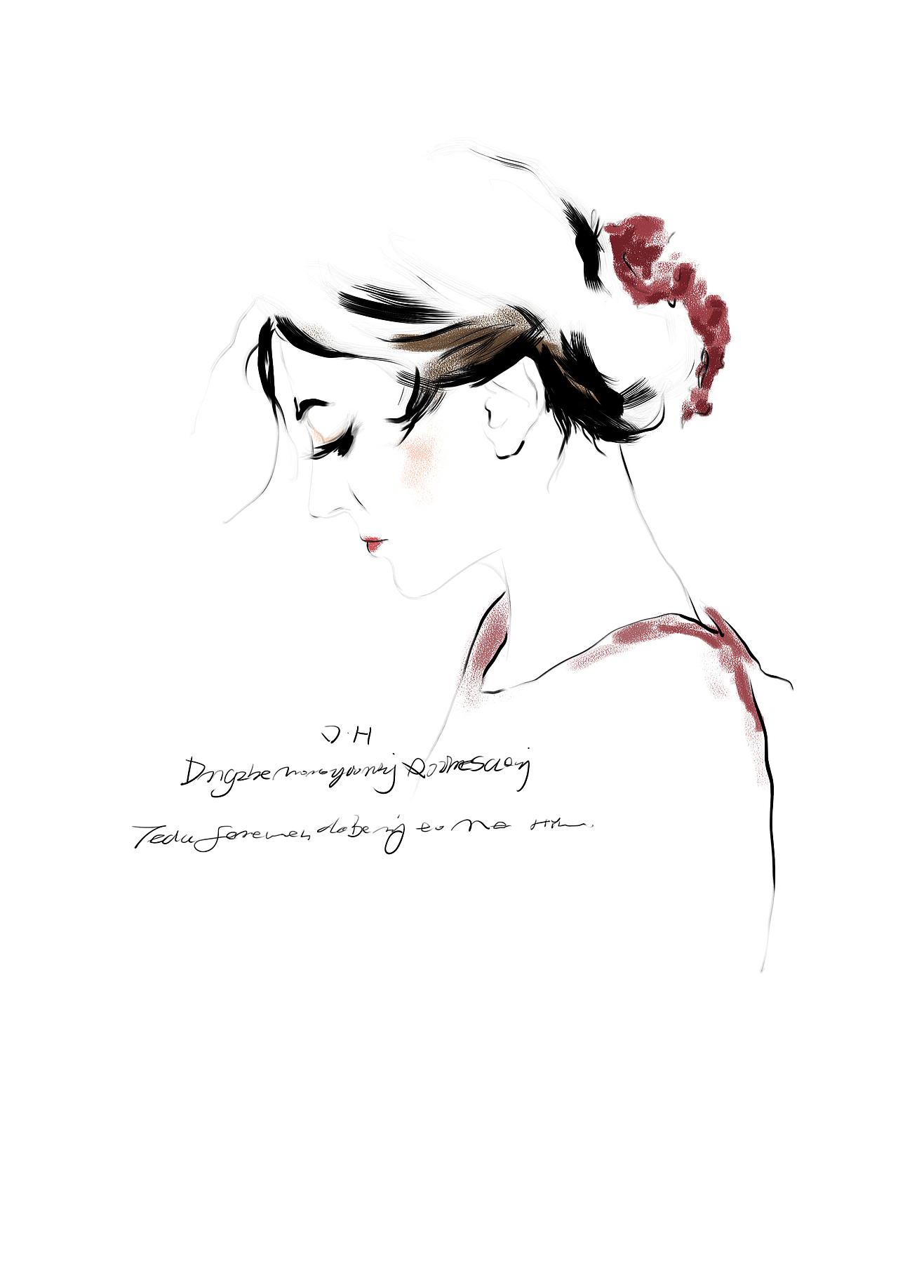恬淡.（图ZMTI0Mzc1Nzk2） - 艺术插画 - 站酷设计师小小依子原创素材 - 站酷ZCOOL