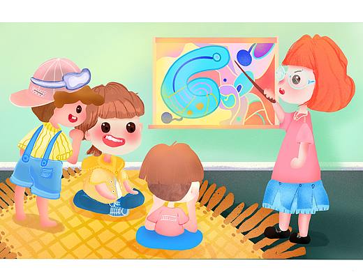 童插—老师上课（个人主页-ZNDA5OTY1ODQ=） - 儿童插画 - 站酷设计师双野原创素材 - 站酷ZCOOL