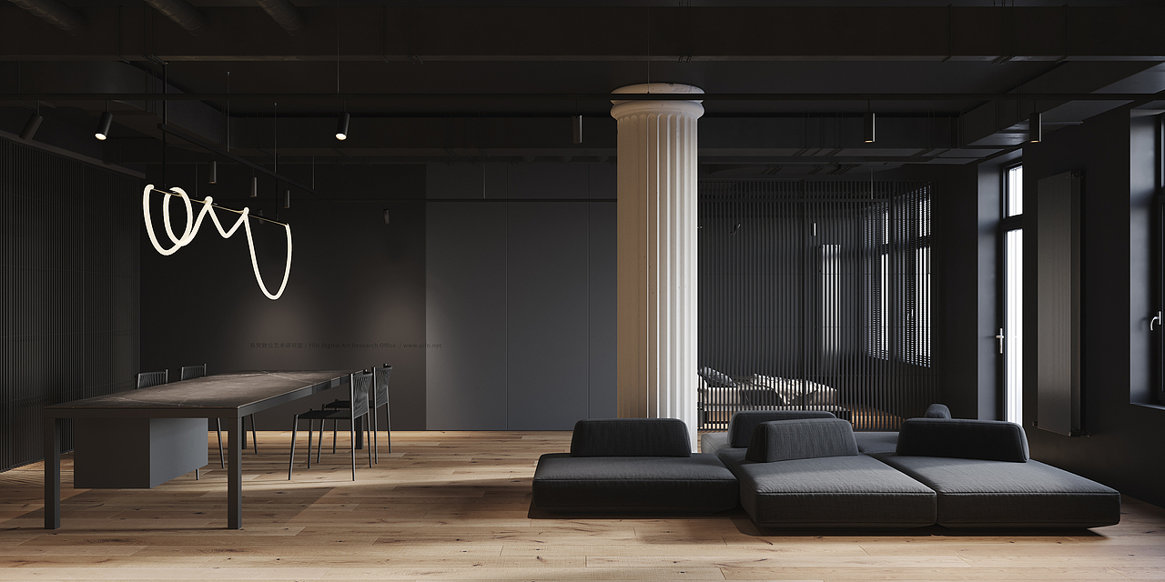 易梵/室内住宅/练习场景-黑色公寓