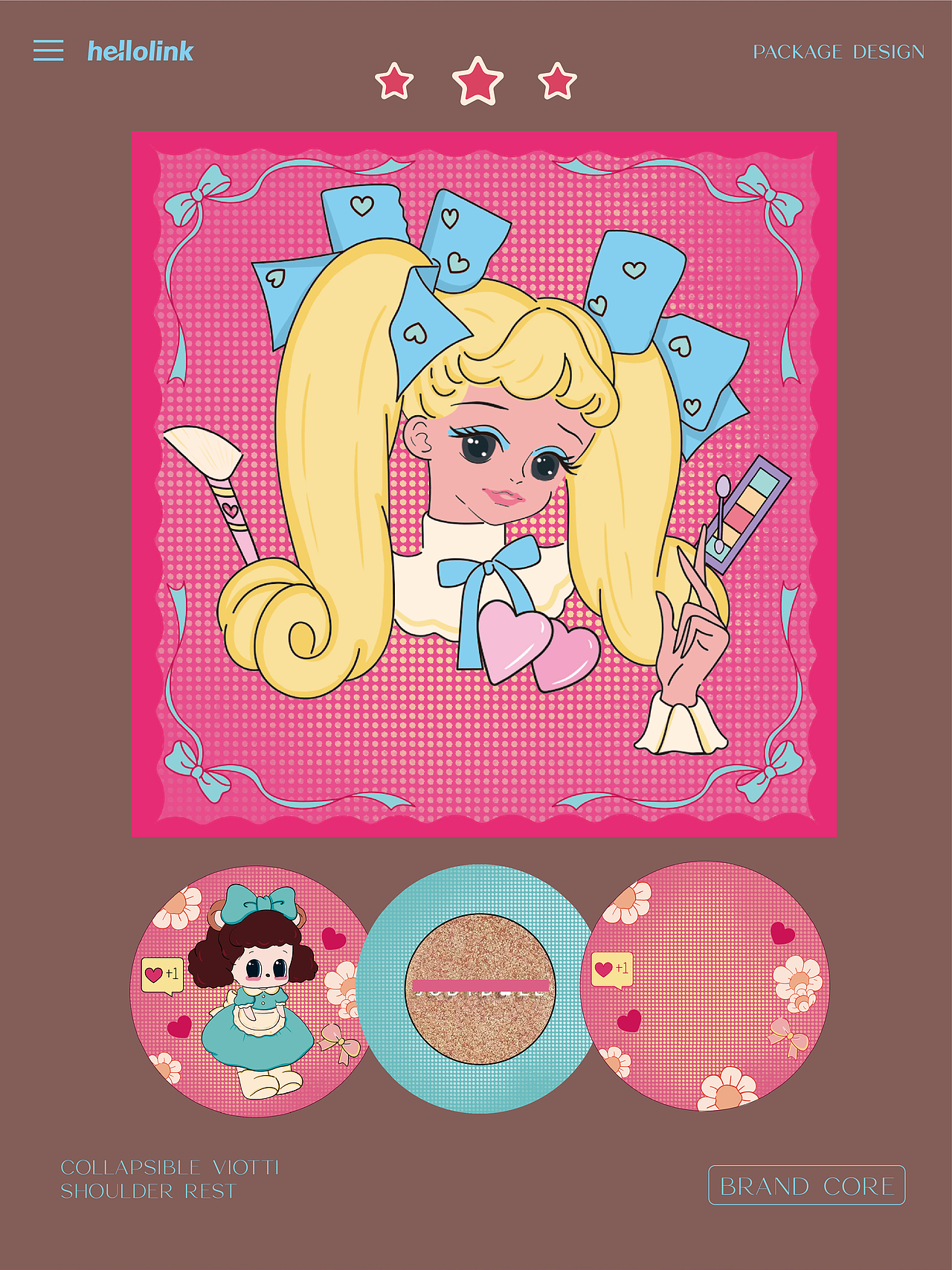 Hellolink｜彩妆品牌包装设计 眼影盘设计 插画设计（图ZMjkwOTI3NTg4） - 包装 - 站酷设计师你好美妆品牌设计原创素材 - 站酷ZCOOL
