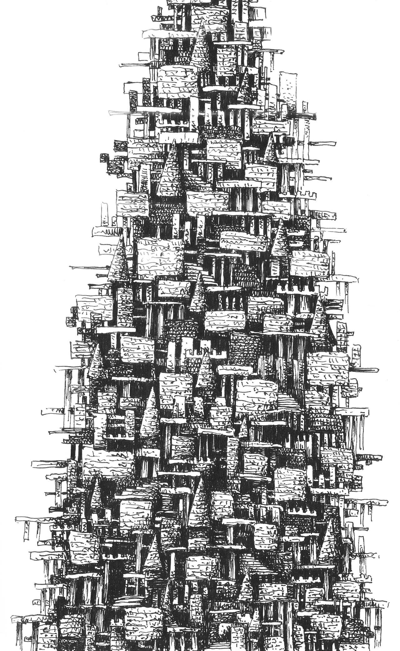 巴别塔|纯艺术|绘画|零円猫_原创作品-站酷(zcool)