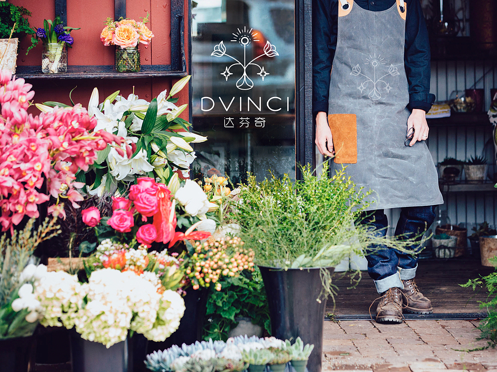 达芬奇花店品牌Logo平面设计（图ZMTc0MTcwMzgw） - Logo - 站酷设计师jemmajemmamin原创素材 - 站酷ZCOOL