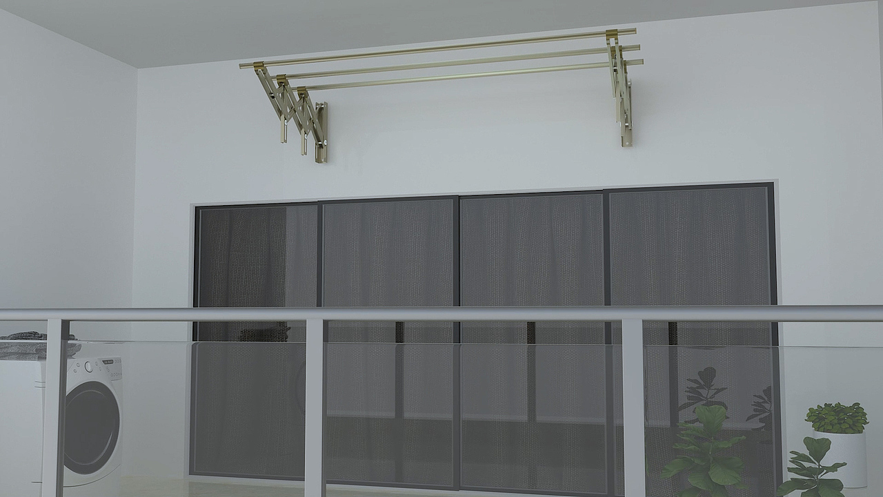 C4D 伸缩晾衣架 动画