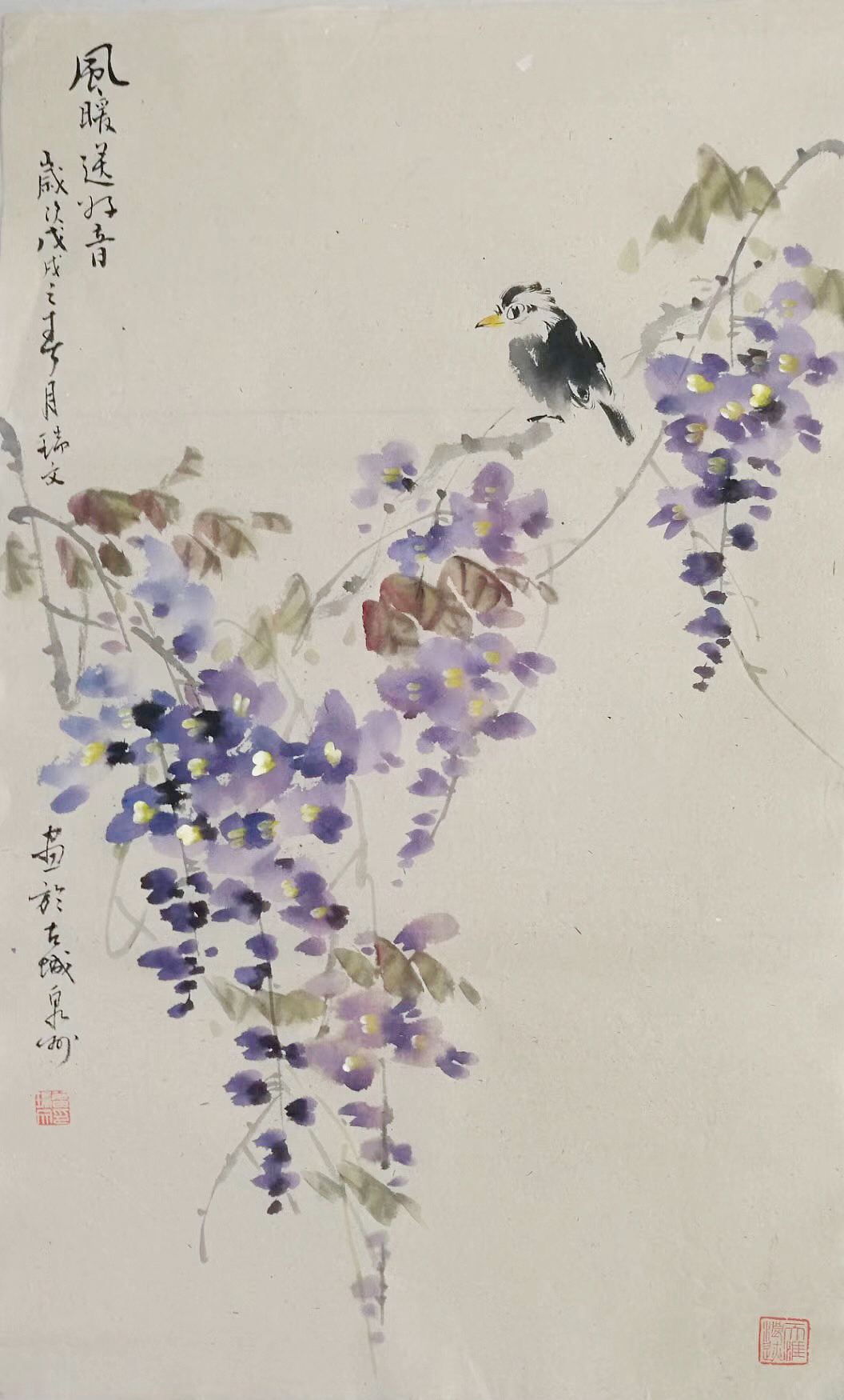 风暖送好音 曾瑞文国画作品