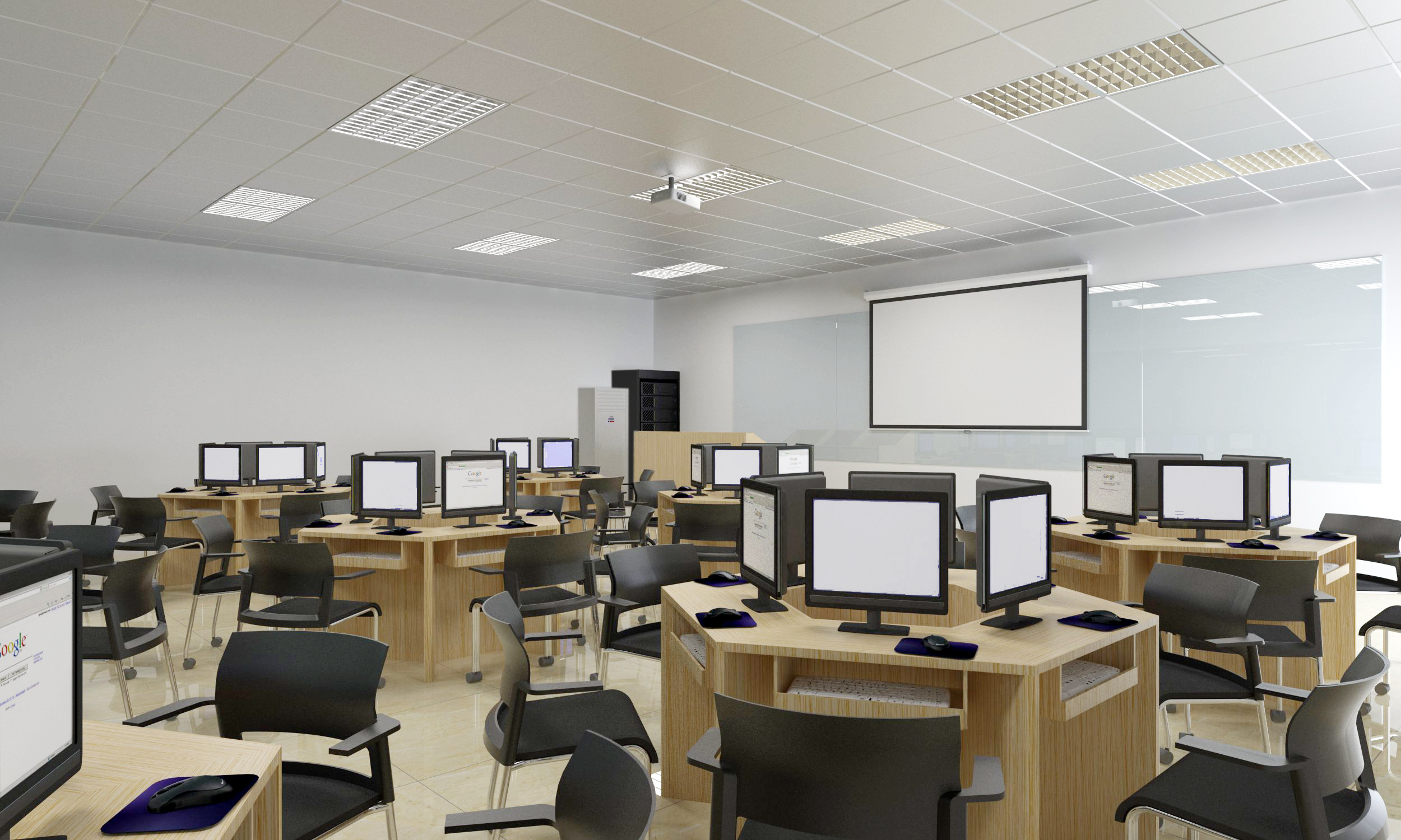 小型培训学校最新教室装修设计图片_装信通网效果图