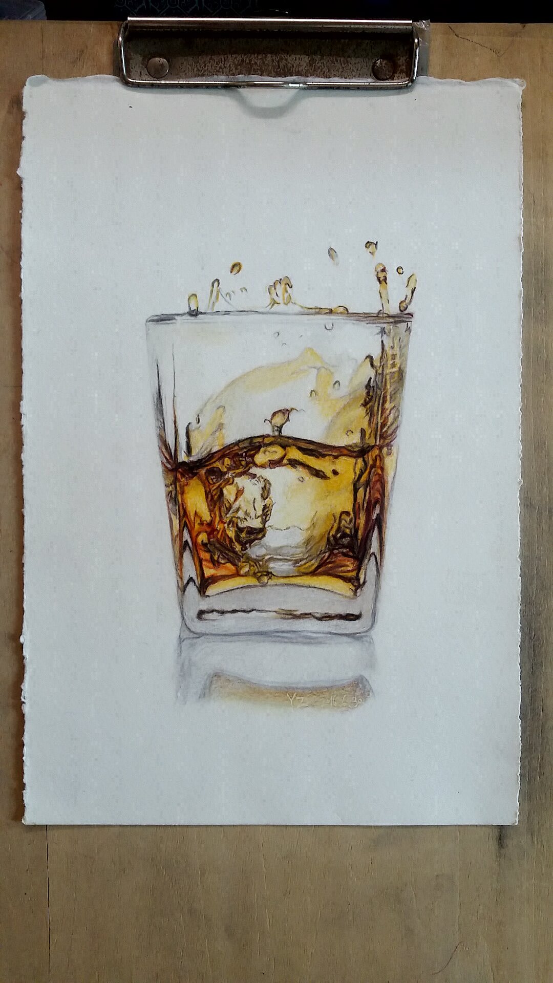 彩铅习作-《鸟鱼菜果》