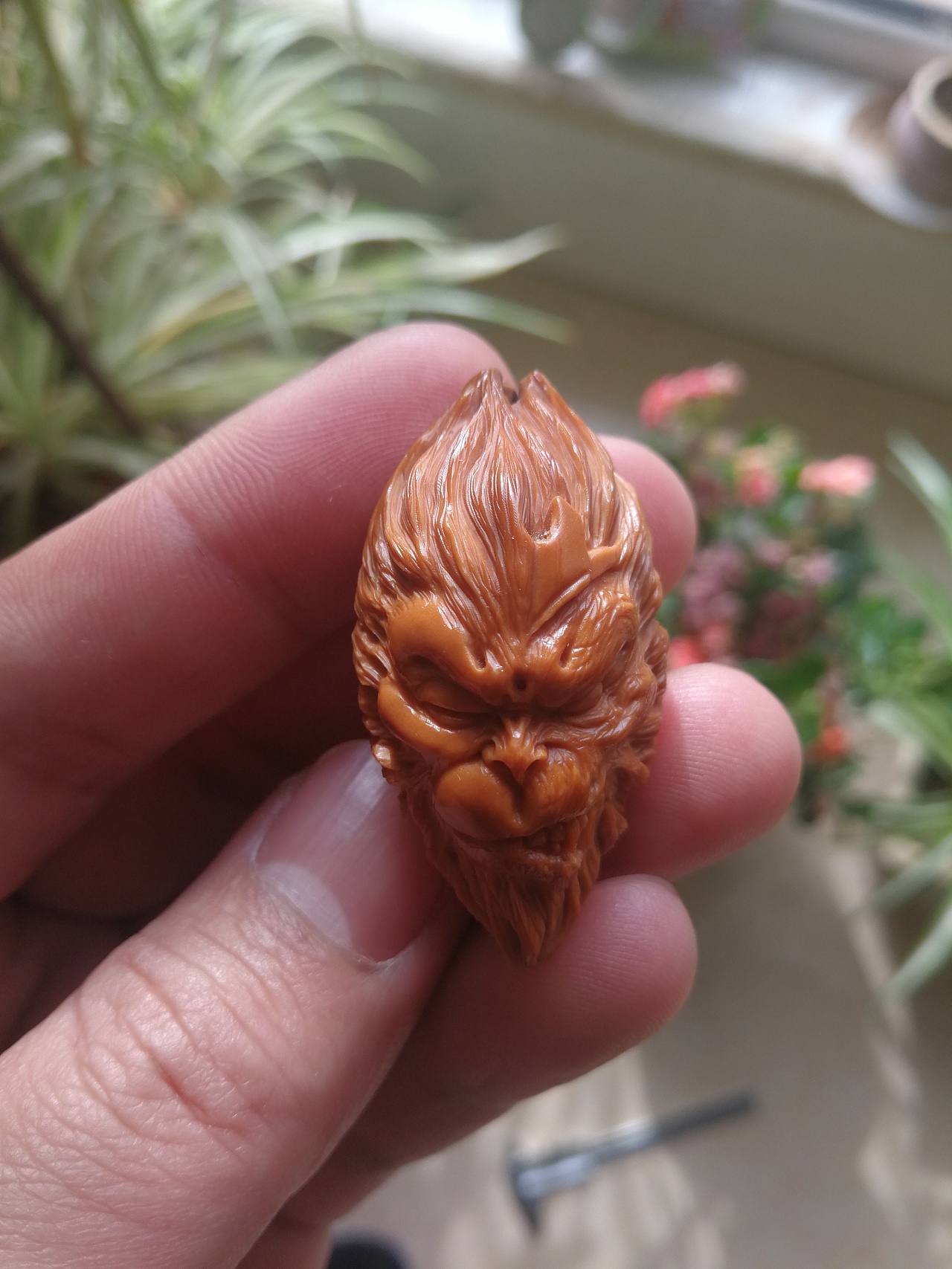 橄榄核雕-一念悟空|手工艺|其他手工艺|日赵香炉生紫烟 - 原创作品