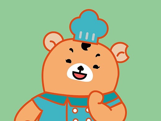 厨师小熊卡通ip