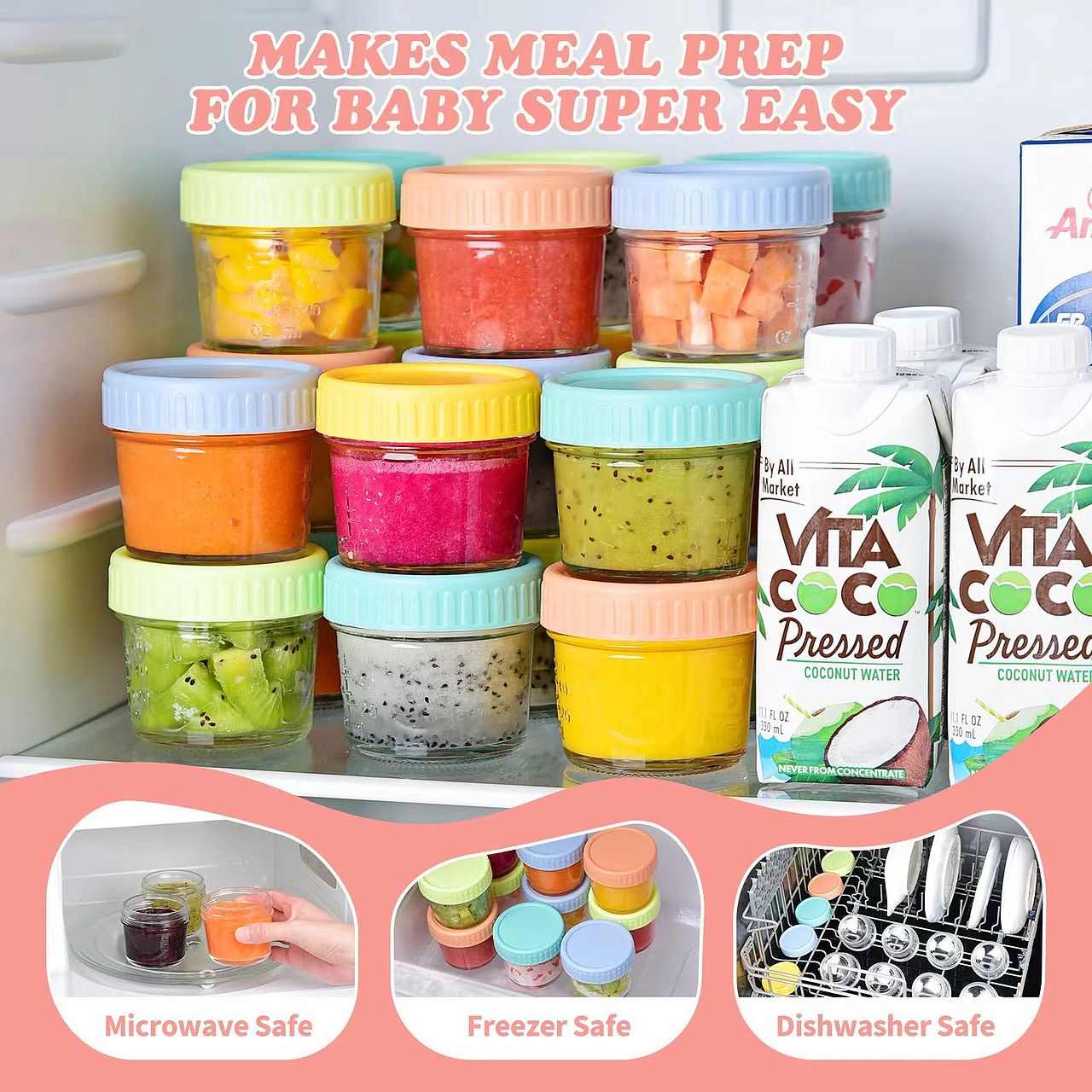 玻璃杯辅食杯辅食存放碗亚马逊主图设计美工产品拍摄