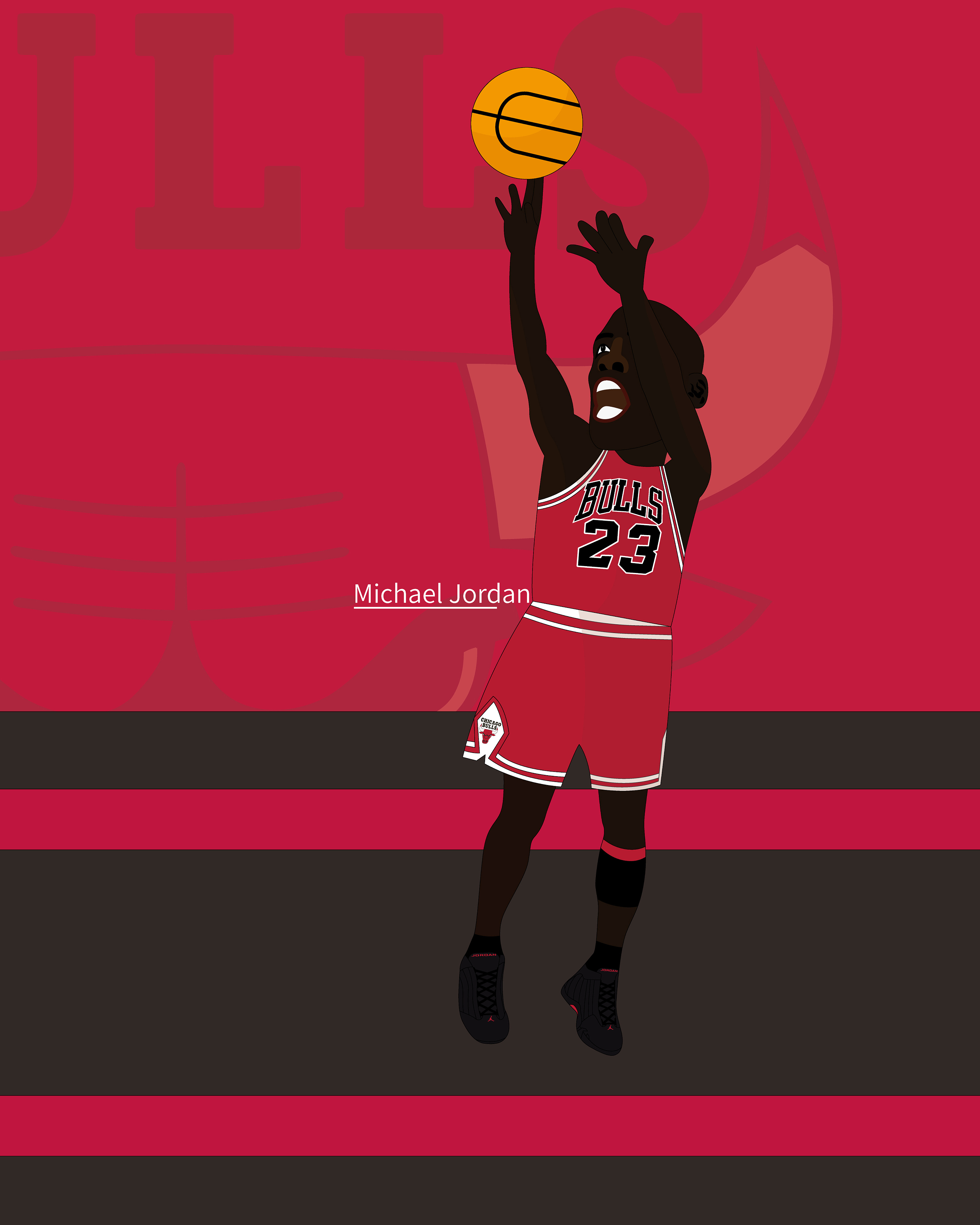 NBA冠军组合之芝加哥公牛队三巨头|插画|商业插画|吉先生0353 - 原创作品 - 站酷 (ZCOOL)